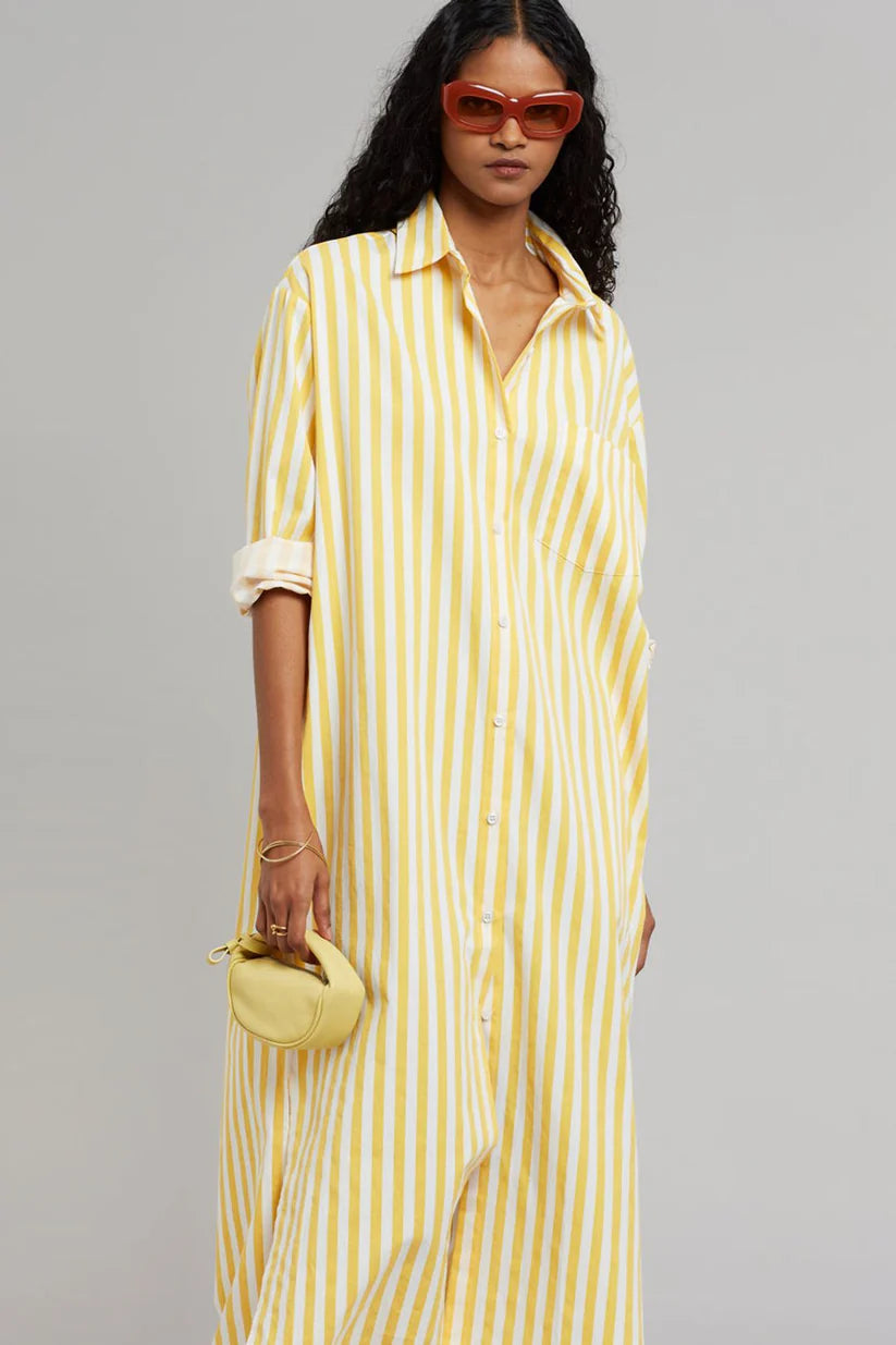 Women's Rayon Blend Long-Sleeve Cala Shirt Dress